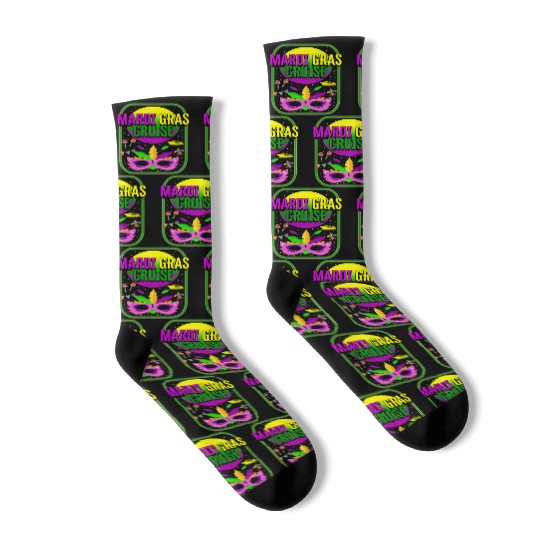 Mardi Gras Fleur De Lis Socks, Mardi Gras Cruise