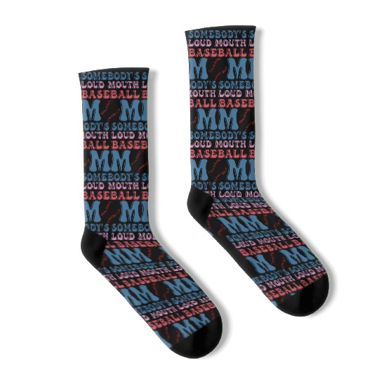 Somebody s Loud Mouth Baseball Mom Socks