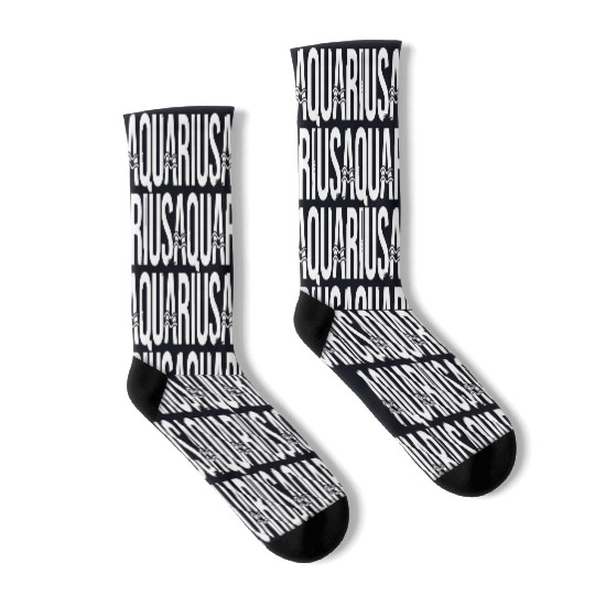 Zodiac Symbol Sign Aquarius Socks