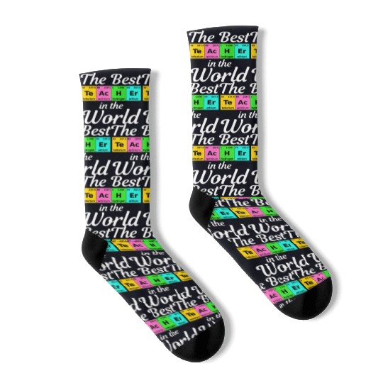 The Best Teacher Science Chemistry Biology Physics Socks