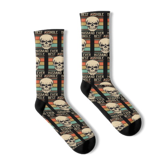 Vintage Best Asshole Husband, Husband png, bride Socks