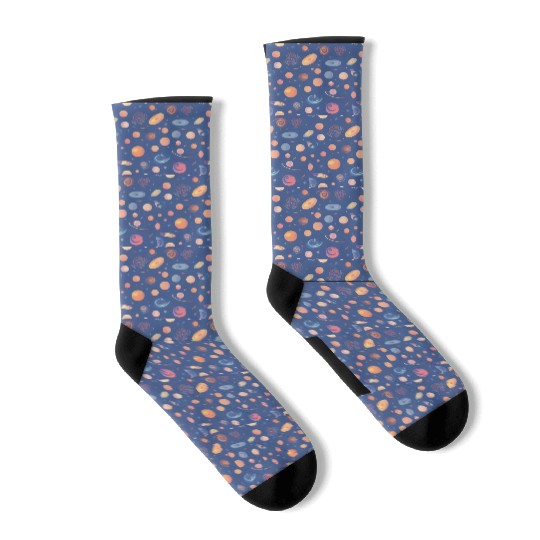 Galaxy nebula art Socks