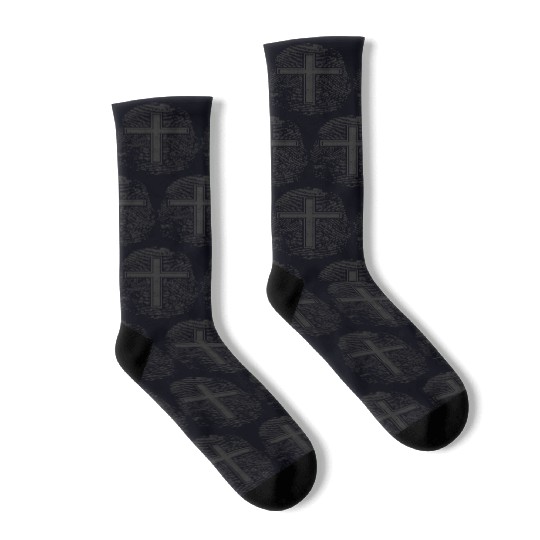 Christian Thumbmark Cross Socks