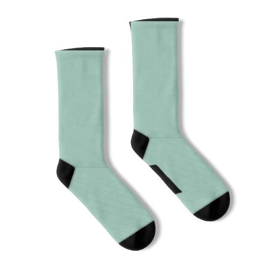 Teal White Dots Pattern Socks