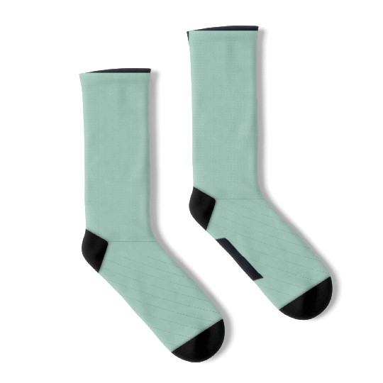 Teal White Dots Pattern Socks