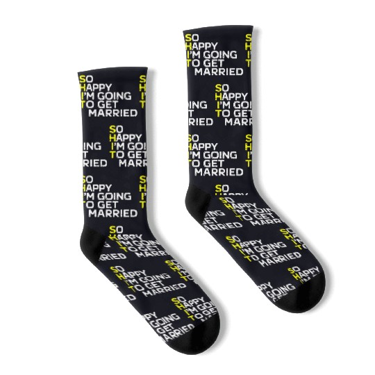 Getting Married Funny Engagement Party Gag Groom Socks