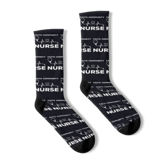 Faith Community Nurse Outfit Religious Socks