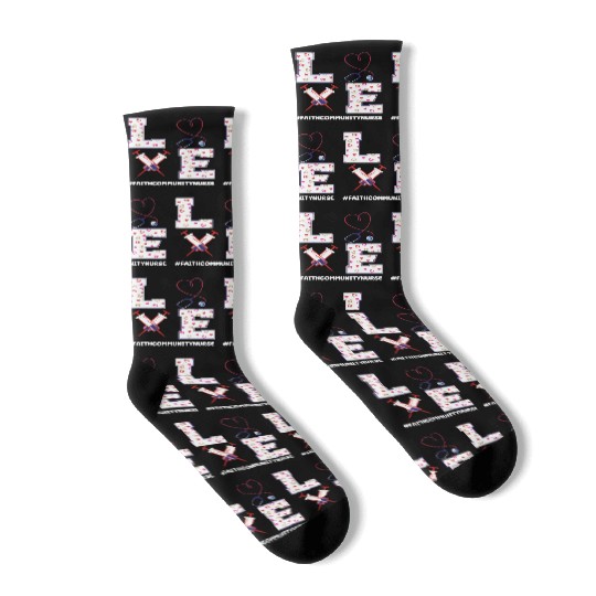 Love Faith Community Nurse Outfit Socks
