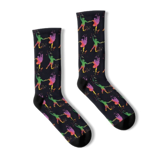 Ballet Dance Couple Woman Ballerina Socks