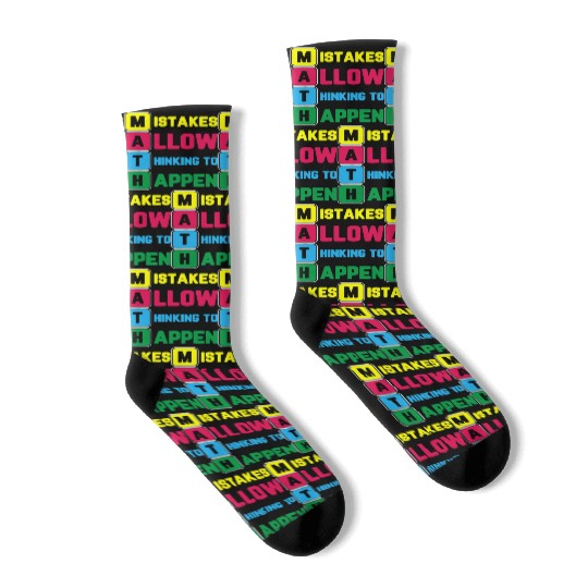 Im Math Teacher Love Math Mistakes Allow Thinking Socks