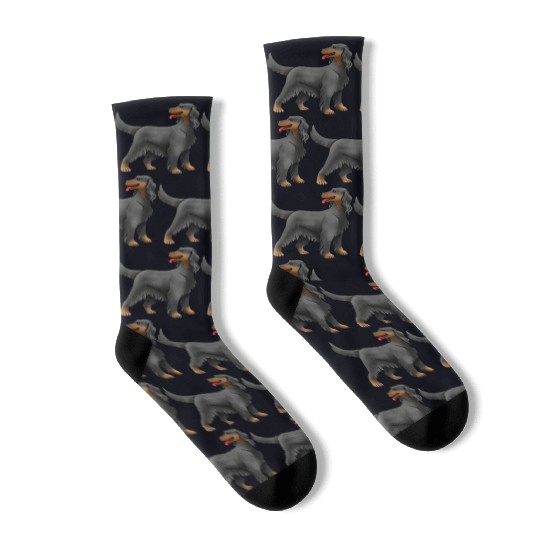 Dog Irish Setter Black And Tan Socks