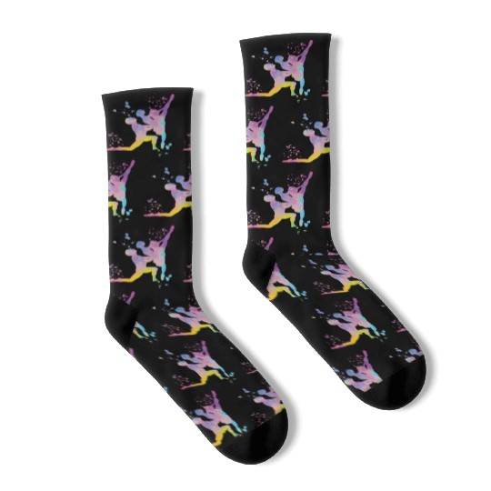 Ballet Dance Couple Woman Ballerina Socks