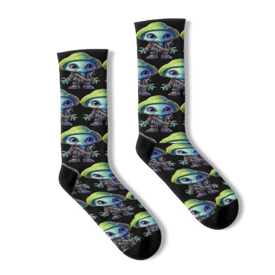 Alien Extraterrestrial Pirate Socks