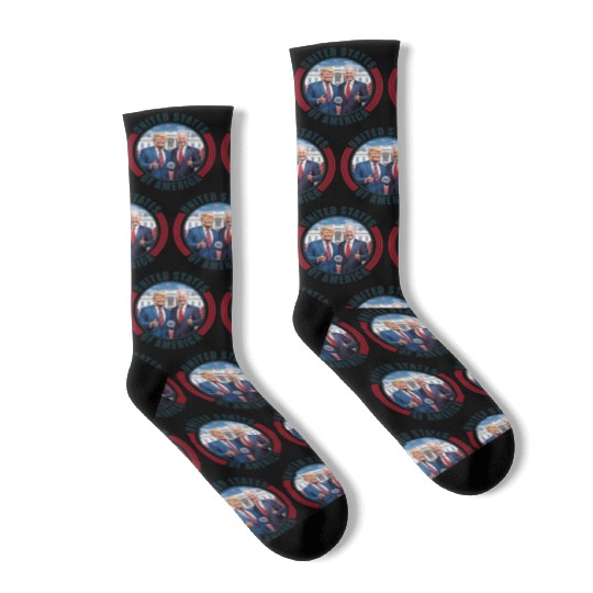 President USA Donald Trump Joe Biden Socks