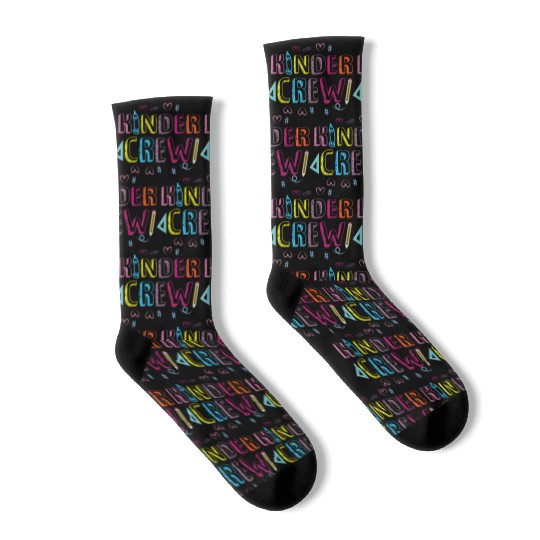 Kinder Crew Kindergarten Preschool Teacher Socks