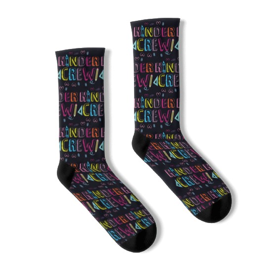 Kinder Crew Kindergarten Preschool Teacher Socks