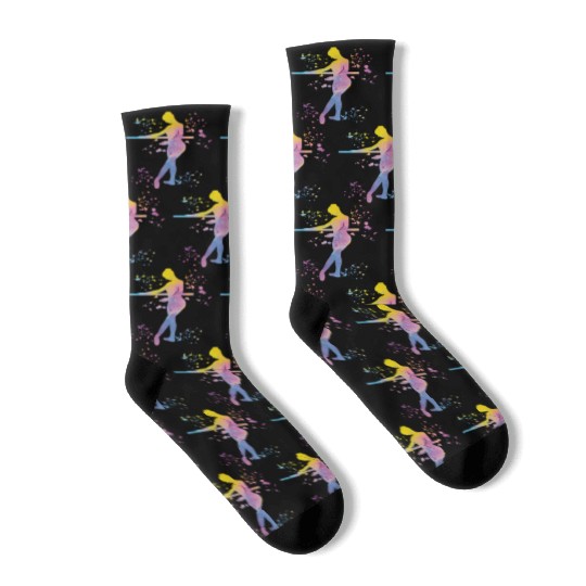 Ballet Dancer Colorsplash Ballerina Socks