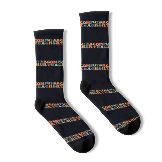 Groovy Computer Teacher Teaching Socks