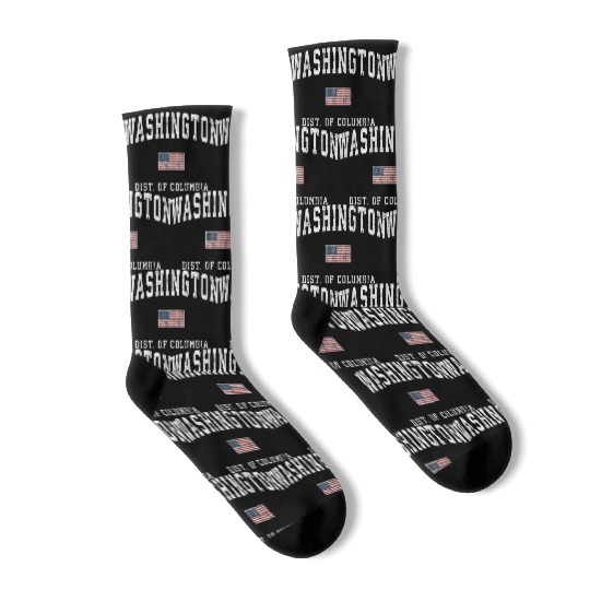 Washington Dc American Flag Sports Socks