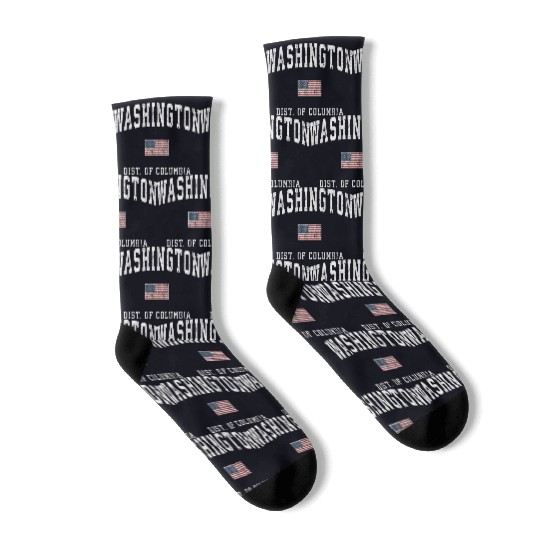 Washington Dc American Flag Sports Socks