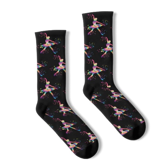 Ballet Dancer Colorsplash Ballerina Socks