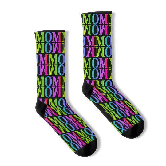 mama mom wow mothers day funny cute family mother Socks