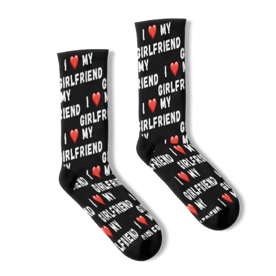 I Love My Girlfriend Socks