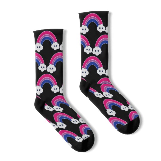 bi rainbow bisexual pride lgbtq kawaii csd Socks
