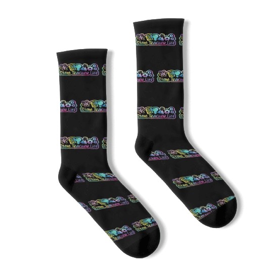 STEM Tie-Dye Design STEM Teacher Science Lover Socks