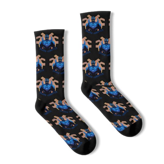 Blue Beetle Socks