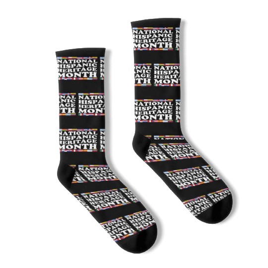 Hispanic Heritage Month National Latino Countries Socks