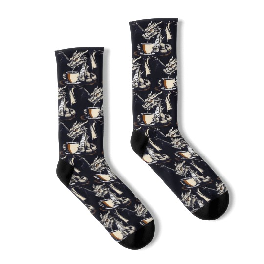 Angry Dragon Coffee Socks