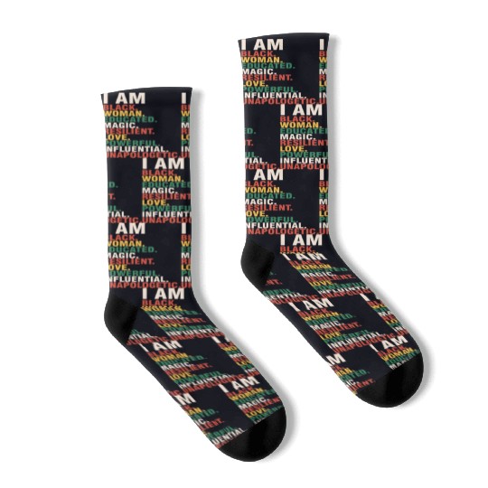 I Am Black Black History Month Gift Socks