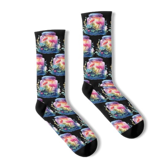 Wild Flowers Socks Design - Funny gift