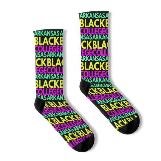 Arkansas Yellow Black College Socks (Invest Edt)