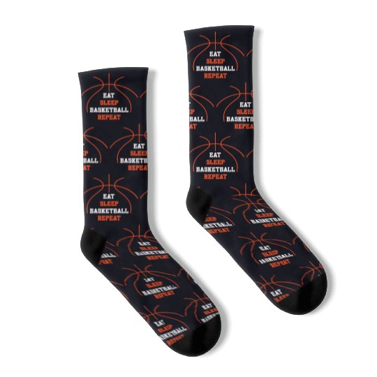 Eat Sleep Basketball Repeat Socks