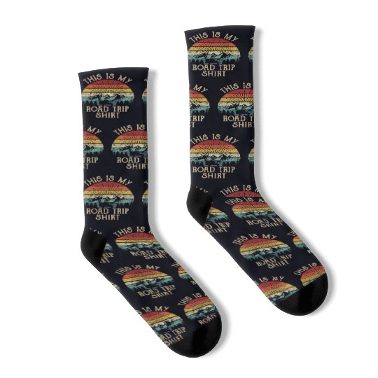 This Is My Road Trip Socks RV Vacation Travel