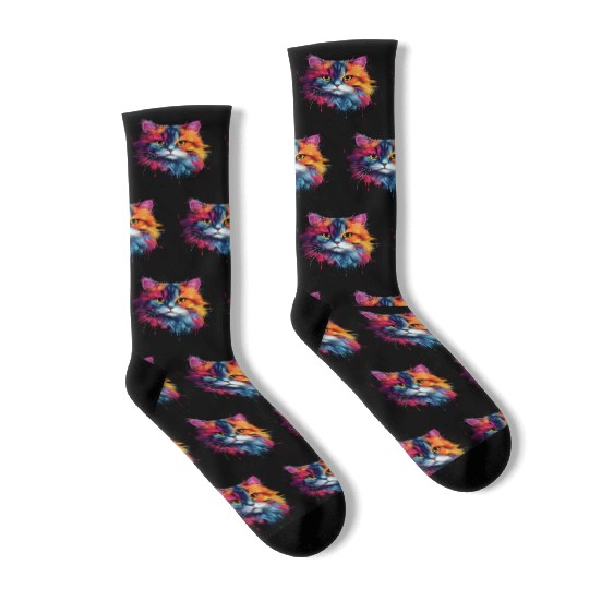 Persian Cat Living Atmosphere Socks