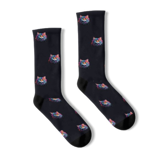 Persian Cat Animal Lover Gift Socks