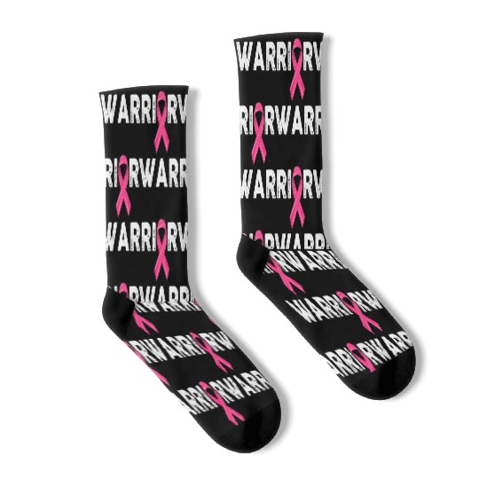 Breast Cancer Awareness Warrior Socks