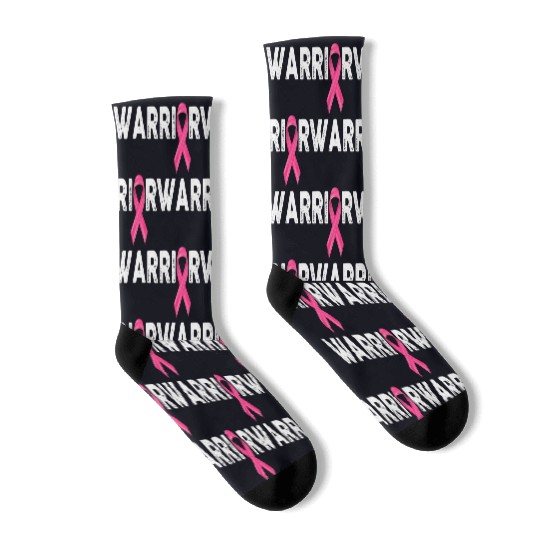 Breast Cancer Awareness Warrior Socks