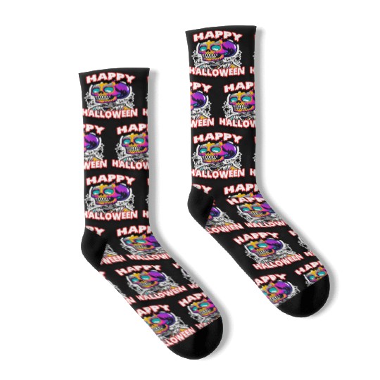 Graffiti Skulls: Happy Halloween Spooktacular Socks