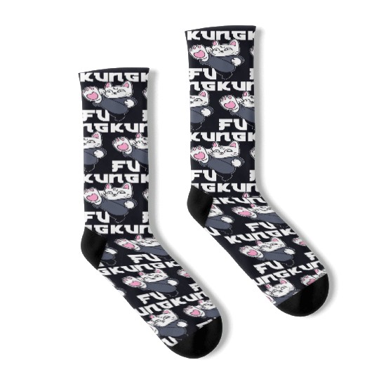 Kung Fu Cat Cat Mom Socks