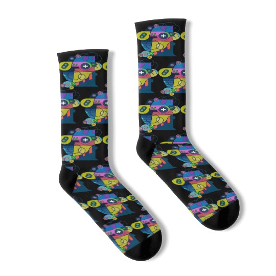 gaming boy. games art Socks