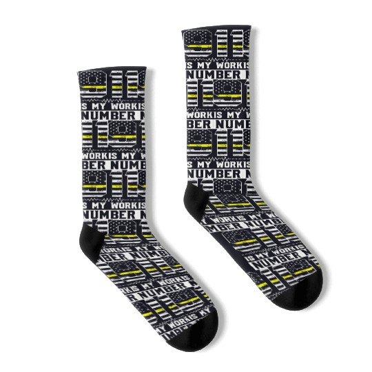 911 Is My Work Number Dispatcher Operator Socks