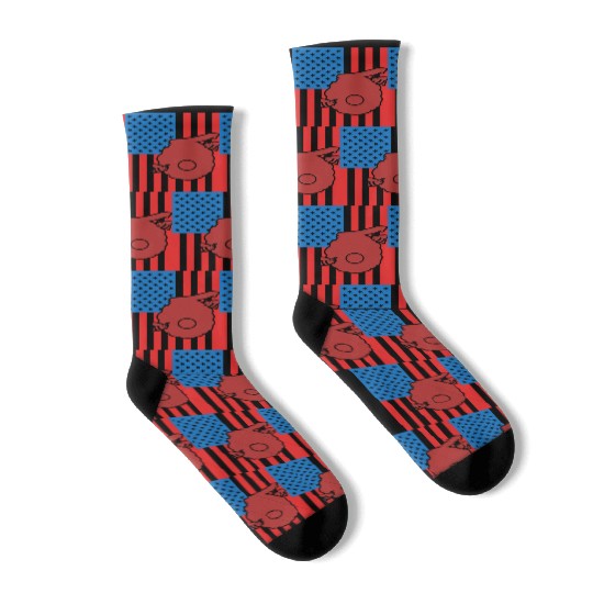 Beekeeping US Flag Socks
