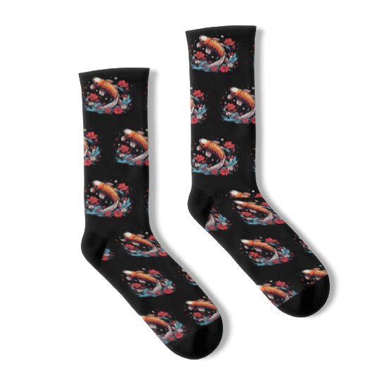 Koi Fish Koi Carp Japanese Koi Garden-Pond Koi Socks