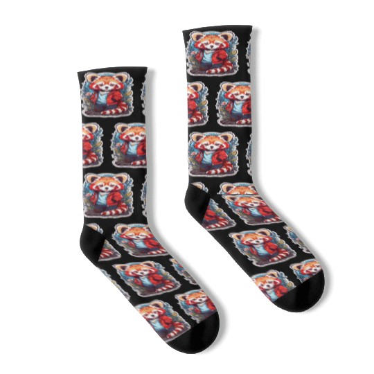 Red Panda Kawaii Socks