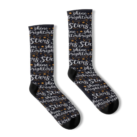 Stars Shooting Star Dream Night Socks