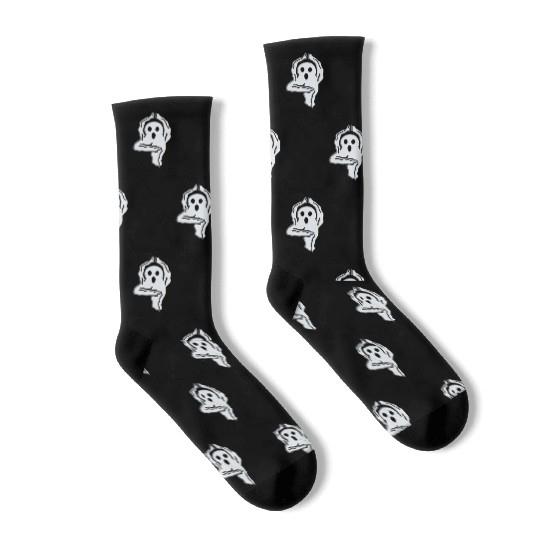 ghost halloween relax yoga Socks